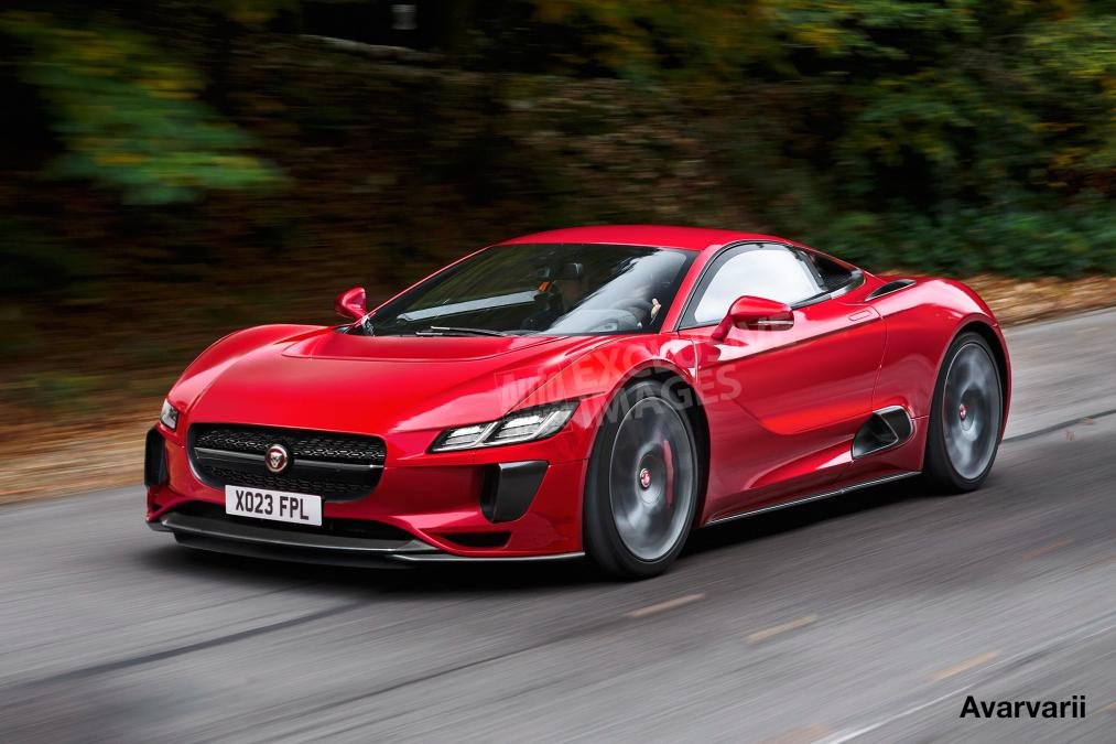 Jaguar J Type Hybrid Supercar rendering 1