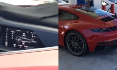 Porsche 911 992 spy shot interior 01 1