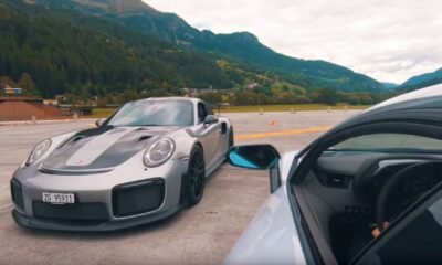 Porsche 911 GT2 RS versus Lamborghini Aventador S drag race
