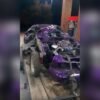 Fox Body Mustang splits in half street racing