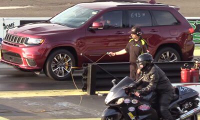 Jeep Trackhawk Suzuki Hayabusa Drag Race