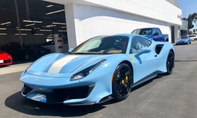 Baby Blue Ferrari 488 Pista-San Diego-4