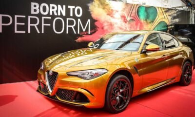 Gold Alfa Romeo Giulia Quadrifoglio-Mille Miglia-4