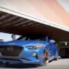 Genesis G70-drift-under-trailer