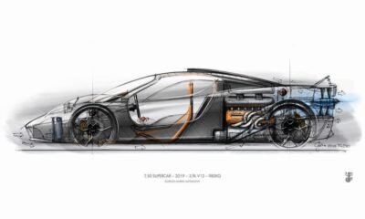 Gordon Murray T50 Hypercar-digital-rendering-sketch