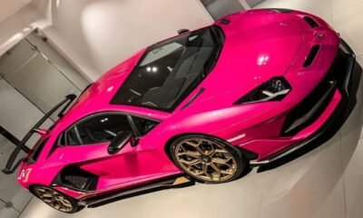 Pink Lamborghini Aventador SVJ