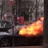 Ferrari-Porsche-vandalized-fire-Yellow-vest-protest