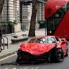 Ferrari 488 GTB crash-London
