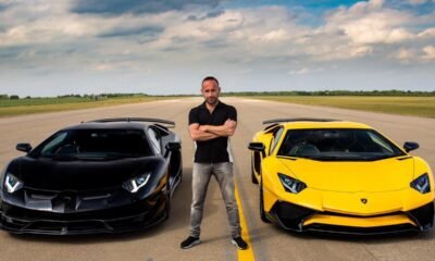 Lamborghini Aventador SVJ vs Aventador SV drag race