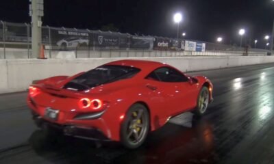 Ferrari F8 Tributo-drag-strip-wheelie