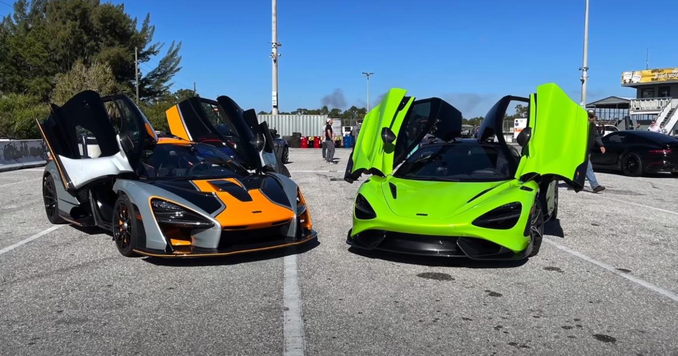 McLaren 765LT vs Senna-drag race