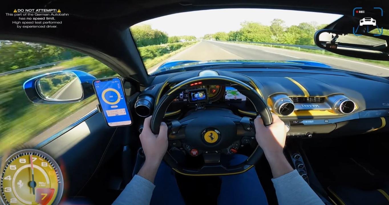 Ferrari 812 Superfast-top speed-autobahn