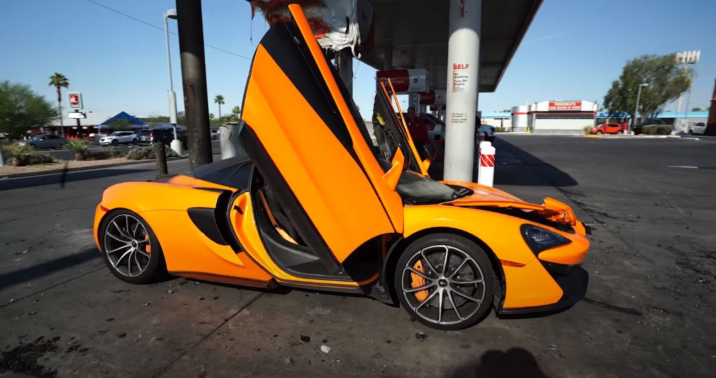 Fire Damaged McLaren 570S-Las Vegas