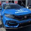 Romain Grosjean Honda Civic pace car crash-Indy car-Laguna Seca
