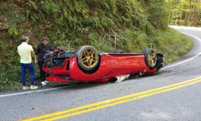 Ferrari 488 Pista Spider-crash-Tail of the Dragon-1