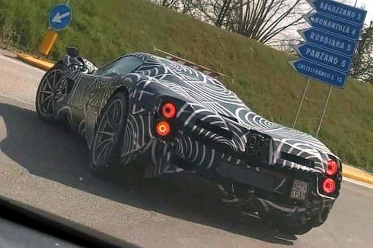 Pagani C10-Huayra successor-prototype-spied-Italy