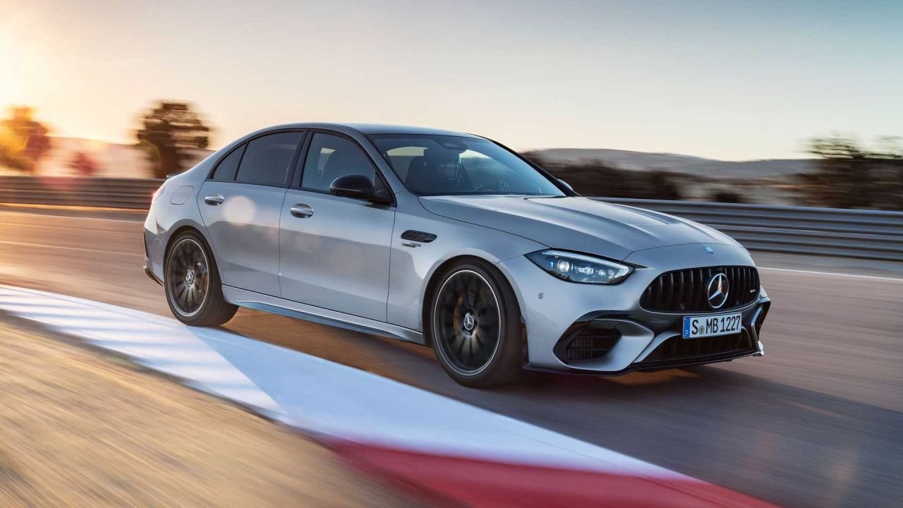 2024-mercedes-amg-c63-s-e-performance-exterior-front-quarter