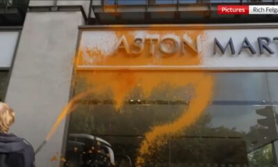 Aston Martin-London-Anti-oil protest