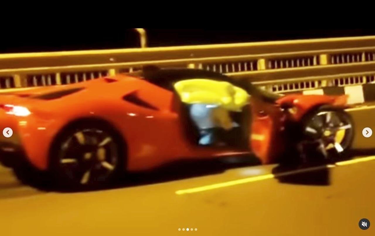 Ferrari SF90 Stradale-Ambani-India-crash