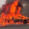 Pink-Chrome-Lamborghini Aventador SVJ Roadster-Fire-TeamSalamone