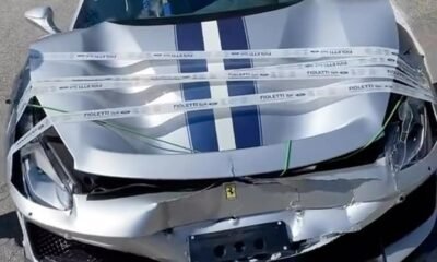 Ferrari 488 Pista-crash-Bergamo-Italy
