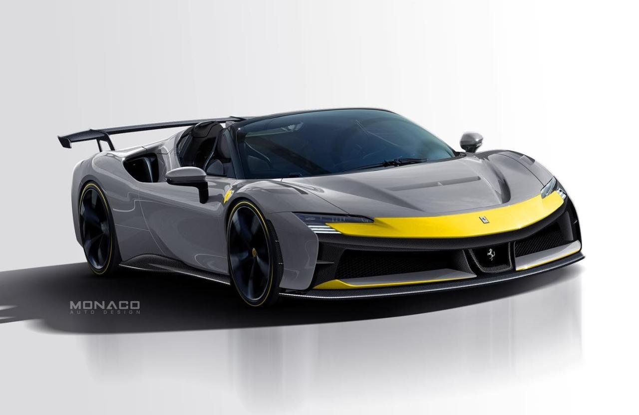Ferrari SF90 Versione Speciale-rendering-Monaco-Auto-Design