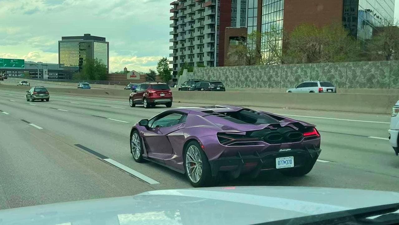 Purple Lamborgini Revuelto-test-drive-Colorado-USA