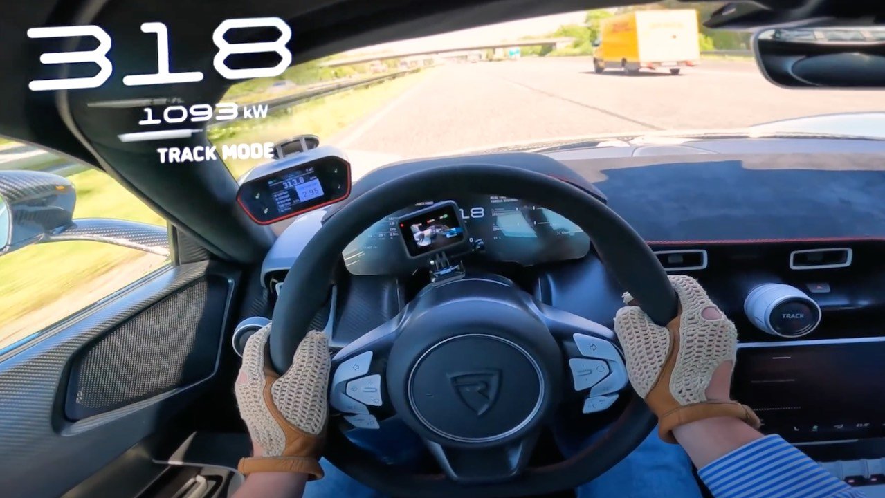 Rimac Nevera speed run autobahn