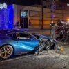 Michael B Jordan Ferrari crash-LA