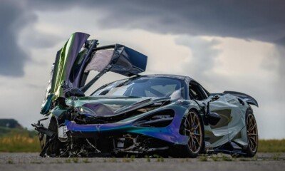 Mclaren 765LT-crash-F16-fighter jet-Poland-1