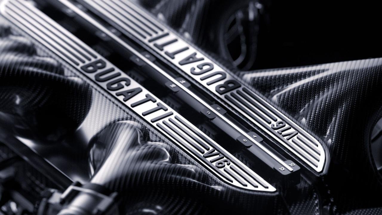 Bugatti Chiron successor V16 Hybrid engine teaser