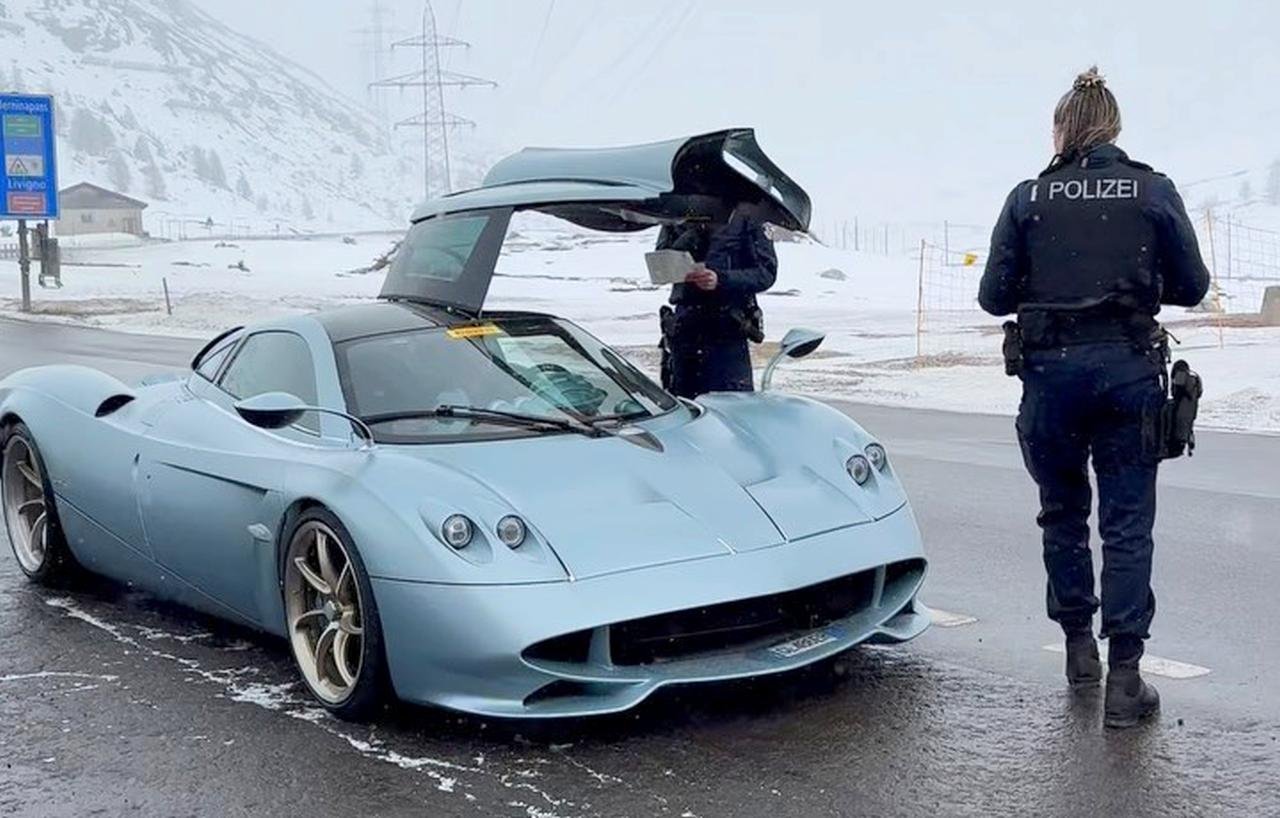 Pagani Huayra Coda Lunga impounded-Swiss police-1