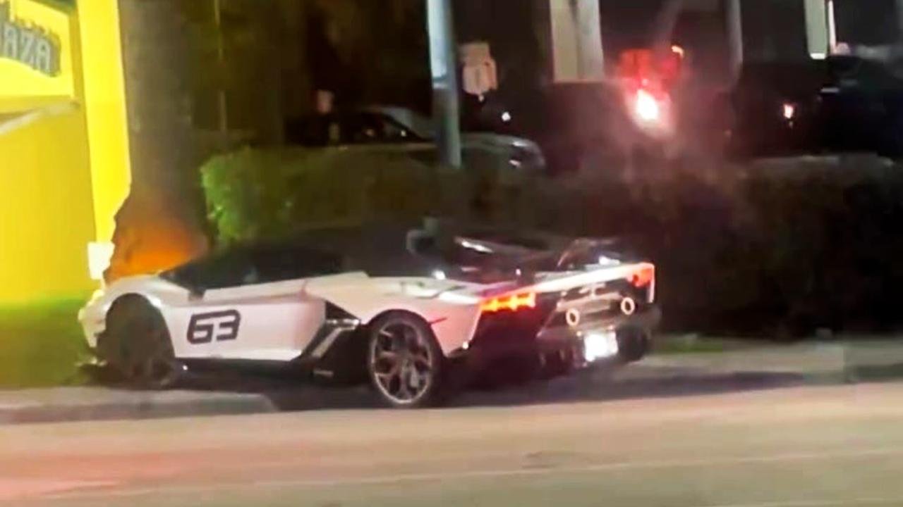 Stolen-Lamborghini Aventador SVJ 63-crash-Florida