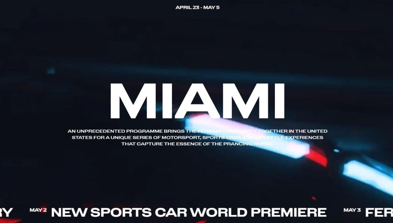Ferrari 812 successor Miami teaser