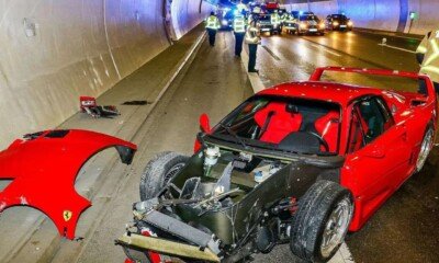 Ferrari F40 Crash Germany