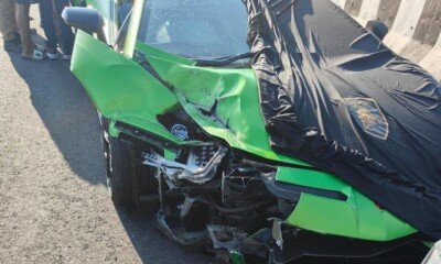 Lamborghini Aventador SVJ crash-bangalore-India (2)