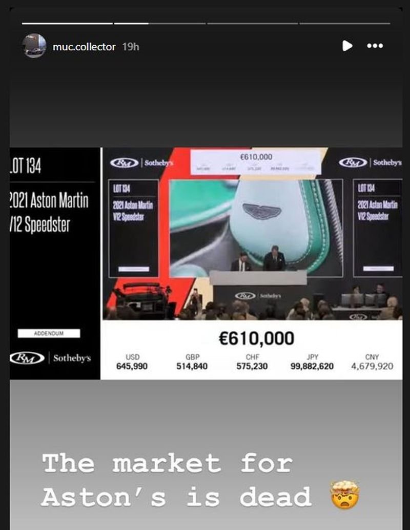 V12 Speedster auction