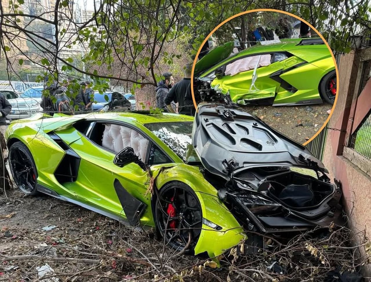 Lamborghini Revuelto crash-Lebanon-1