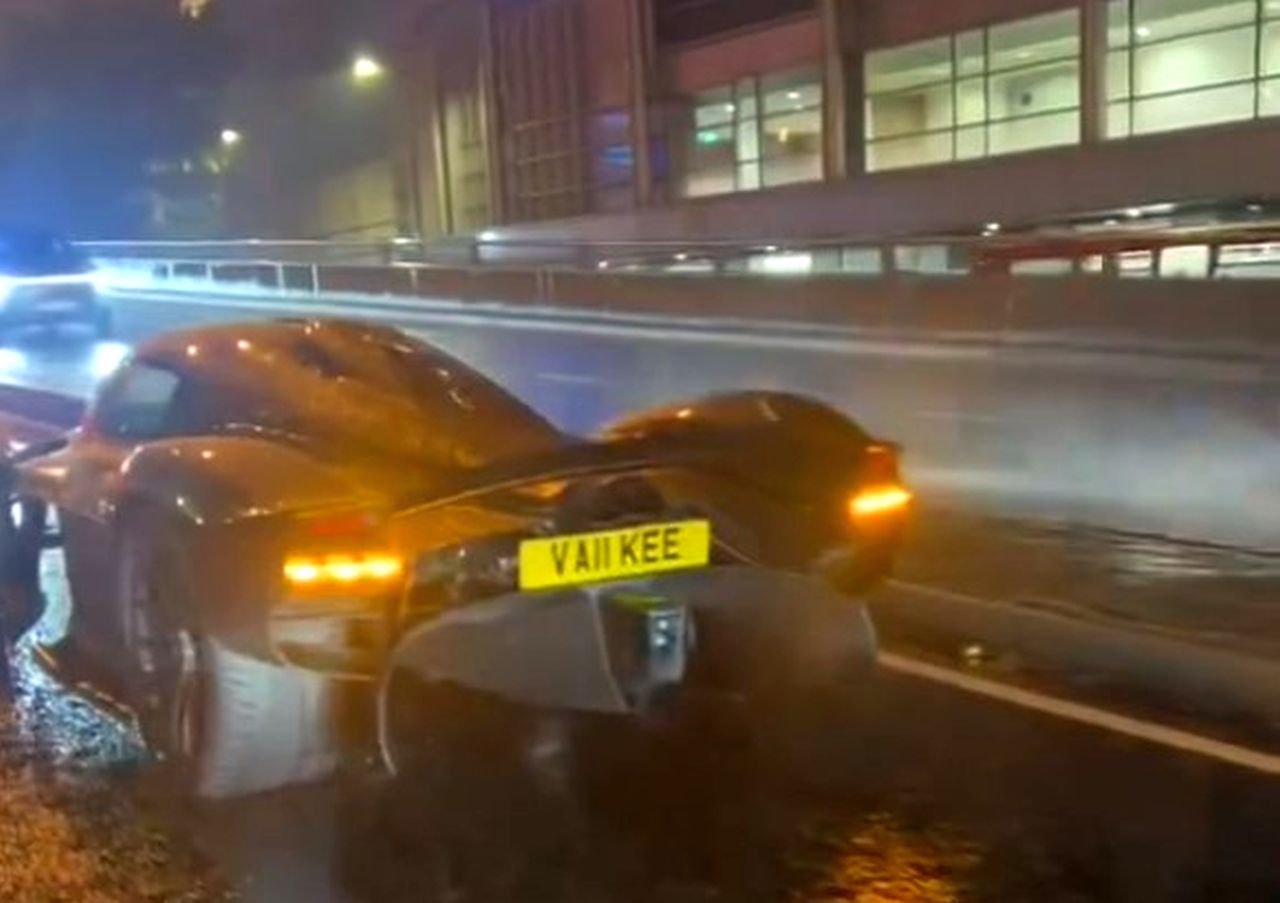 Aston Martin Valkyrie breaks down London