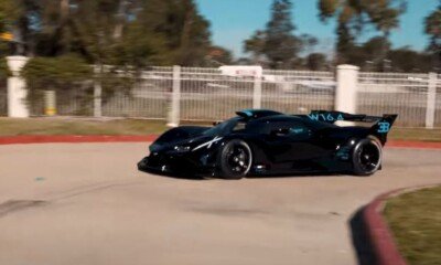 Bugatti Bolide parking lot drive