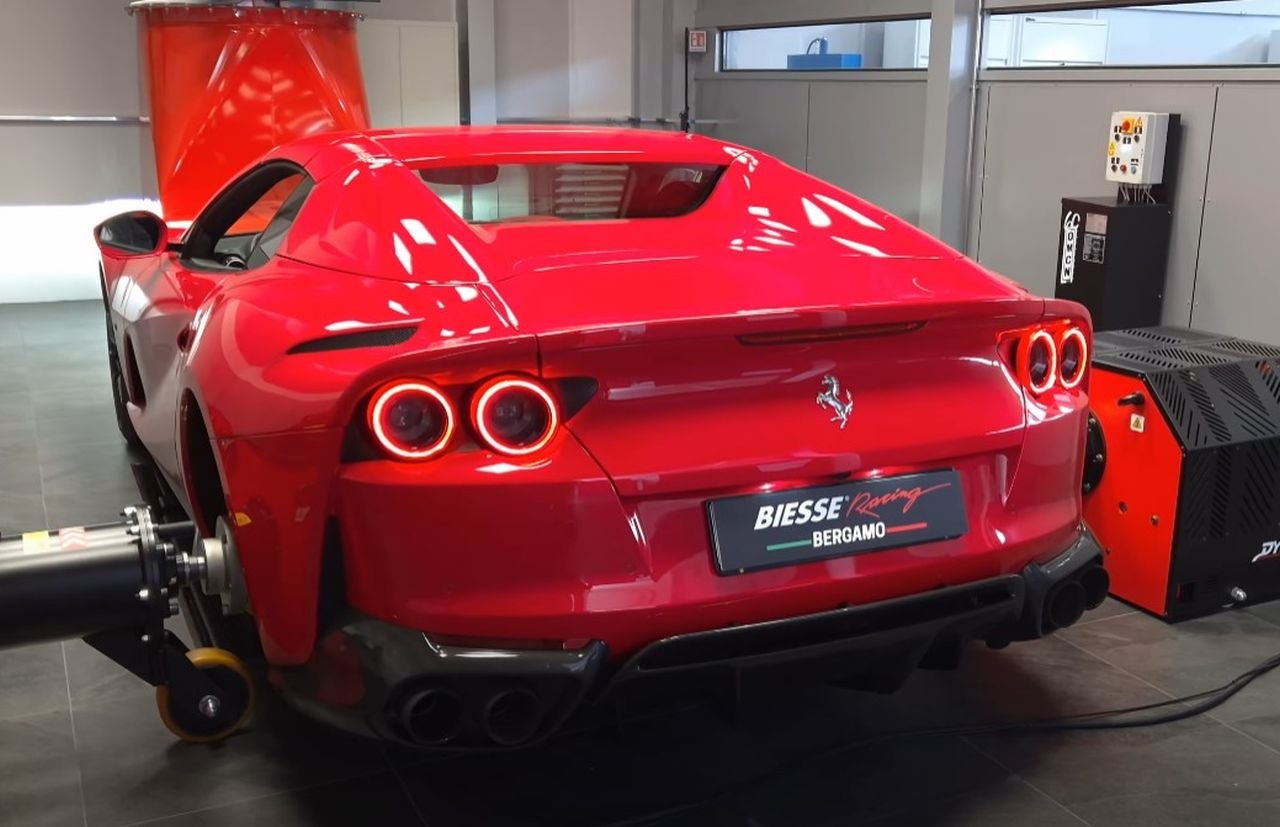 Ferrari 812 GTS Novitec exhaust dyno
