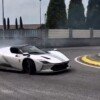 Ferrari Daytona SP3 drifting at roundabout