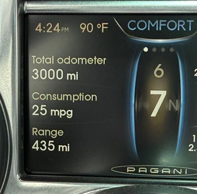 Pagani Utopia mileage