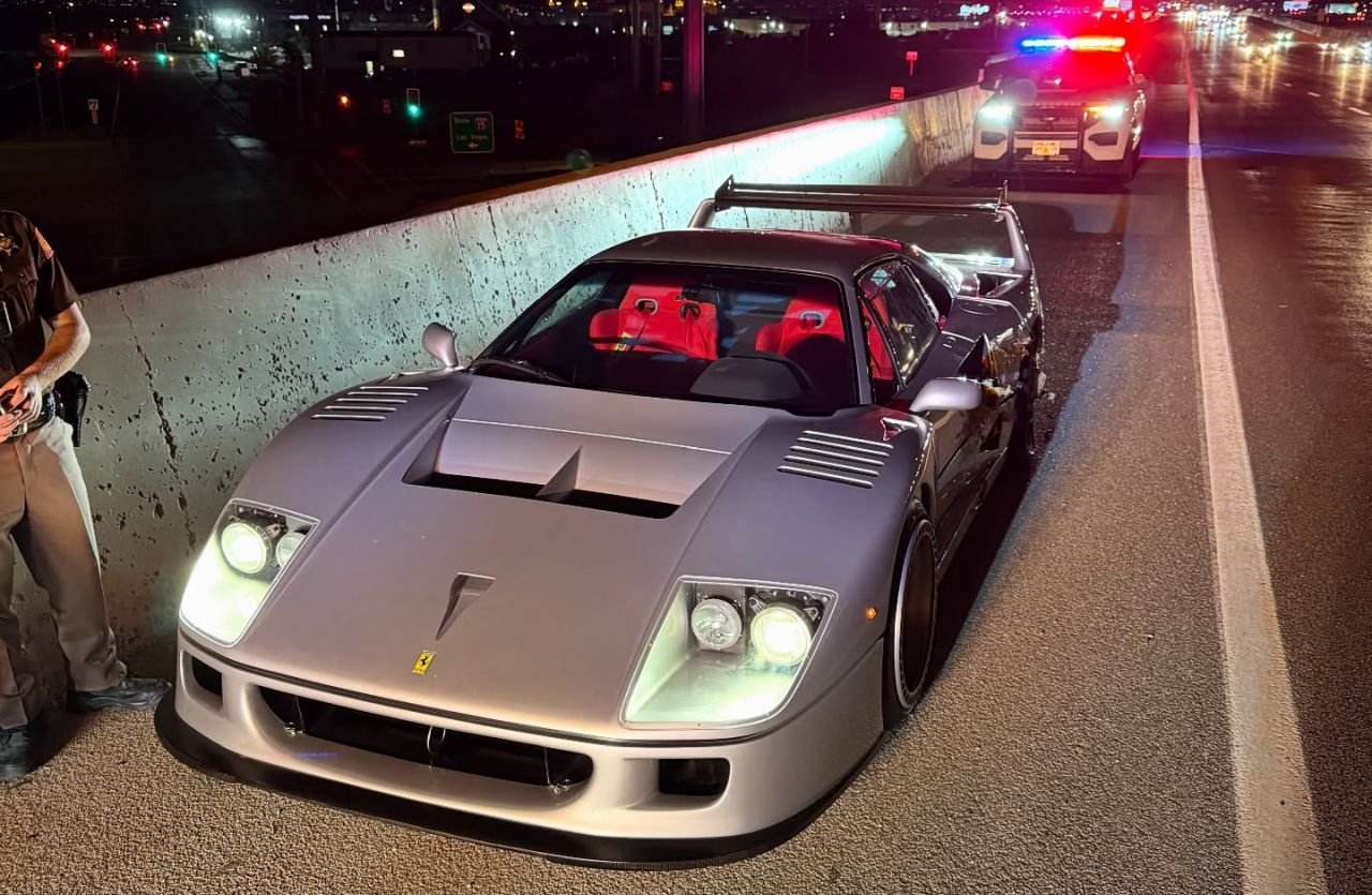 Ferrari F40 LM crash-USA